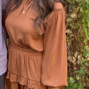 DO + BE Rust Orange Dress